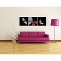 Work-Of-Art 3-Pc ButterflyWrapped Canvas Wall Art Print - Black, Indigo & Purple - 27.5 x 82 .5 W x 0.875 in. WO2823956